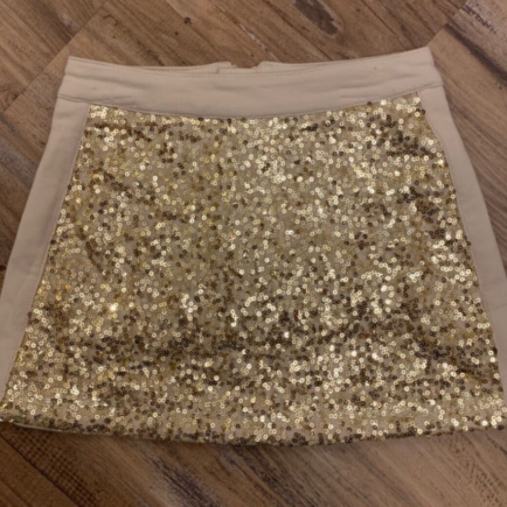 VGUC Girls Mia Joy Joyfolie GOLD Sequin Skirt Size 4